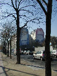 Murals on Paris buildings